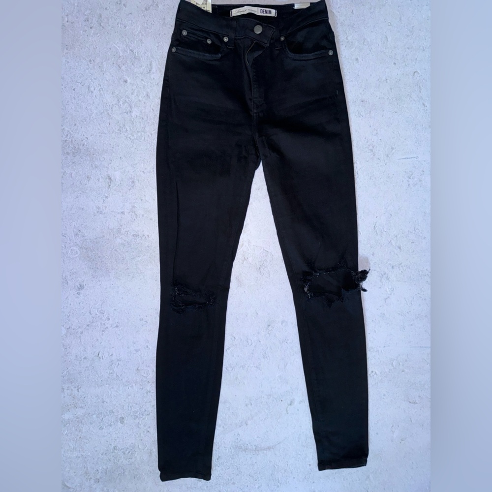 Lover + Friends Black Distressed Jeans Size 26